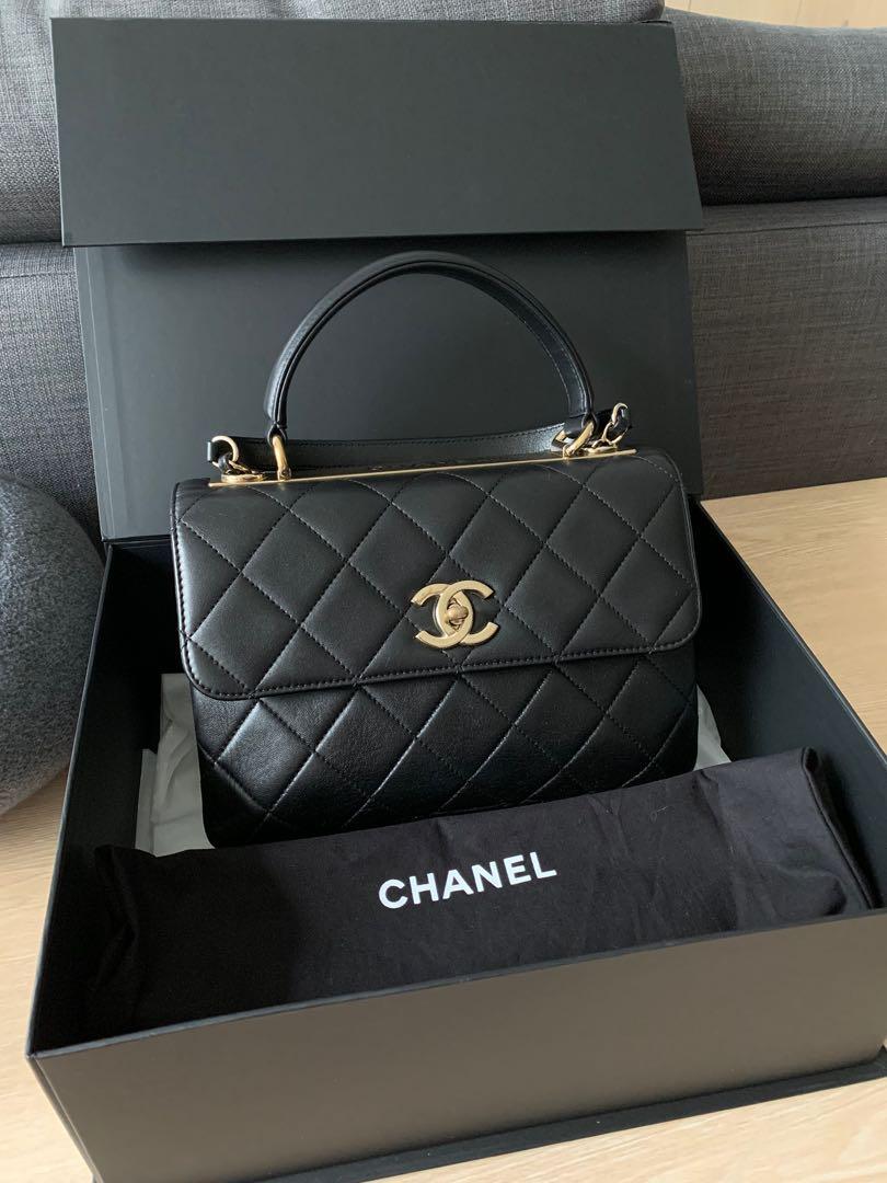 FLASH SALE* Chanel Trendy CC Small Black, Luxury, Bags & Wallets on  Carousell