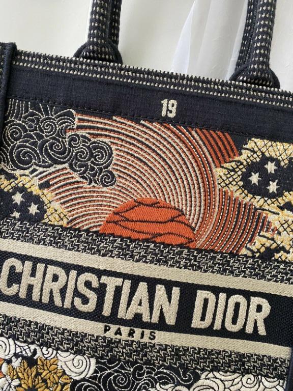 Christian Dior Multicolor Vertical Le Soleil Tarot Embroidered Book Tote