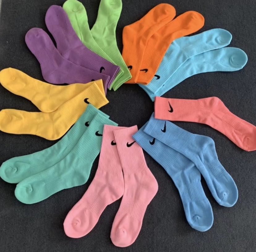 nike socks colourful