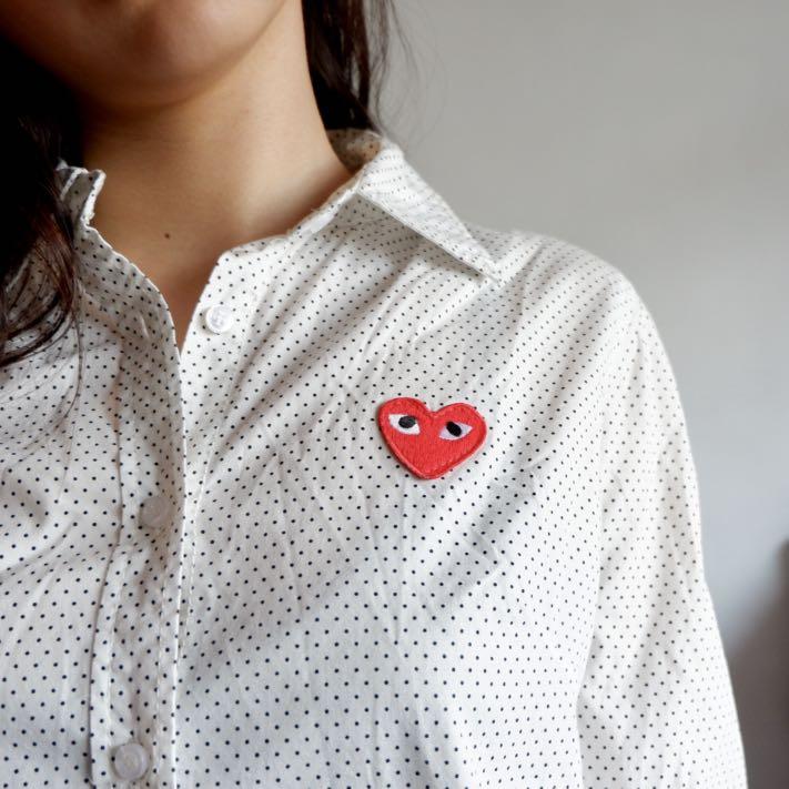 COMME des GARCONS White Button Down Women s Fashion Tops Others Tops on Carousell