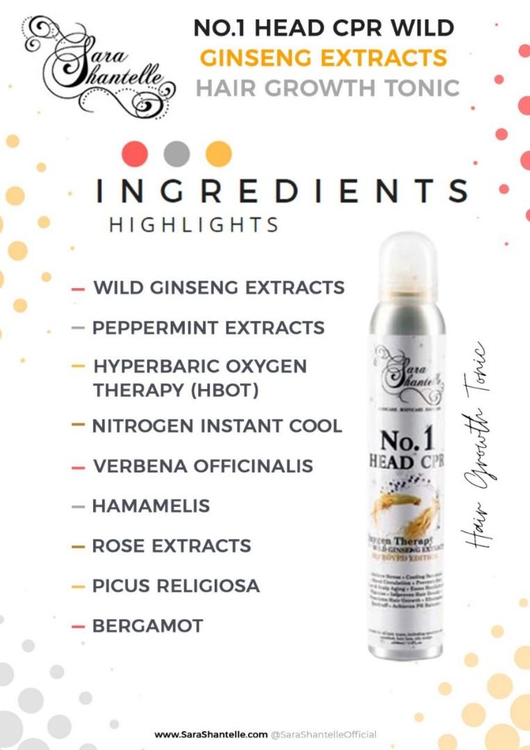 CPR Wild Ginseng Extracts Hair Tonic (made in USA) FDA & HSA APPROVED