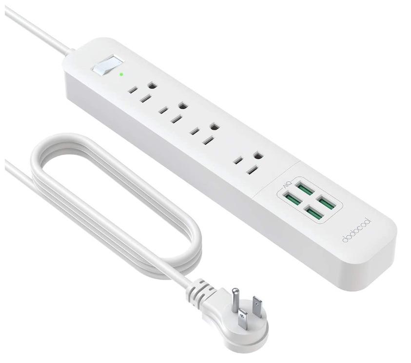 Dodocool Power Strip With Usb 4 Outlet Surge Protector 4 Usb Charging Ports 4 92ft Heavy Duty Extension Cord 1440 Joules 1100w Electronics Others On Carousell