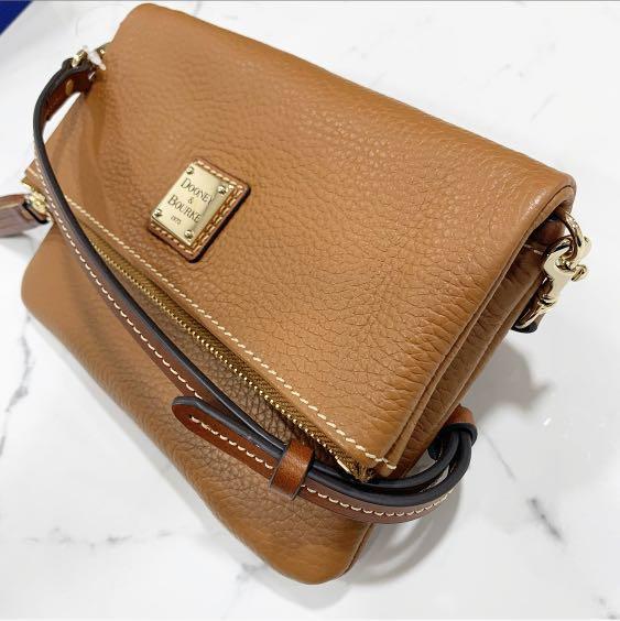 Dooney and bourke pebble on sale grain foldover zip crossbody