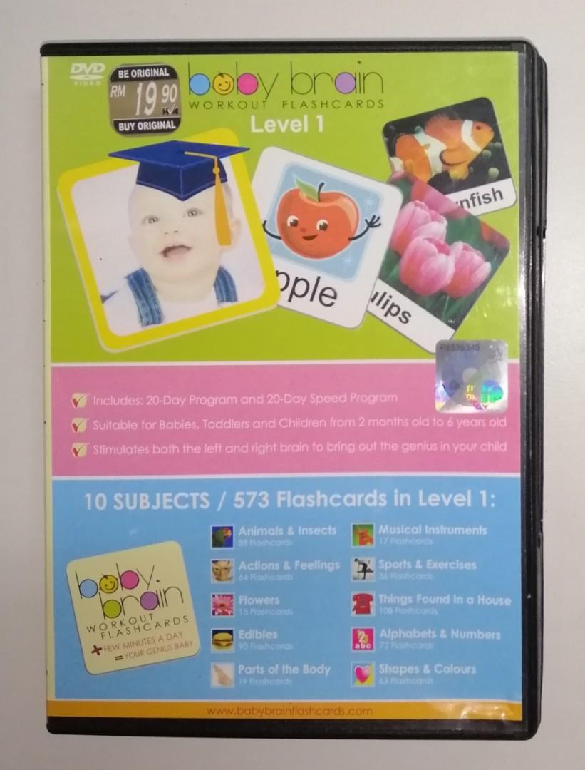 DVD BABY BRAIN WORKOUT FLASHCARDS LEVEL 14 combo RM35 FREE POSTAGE