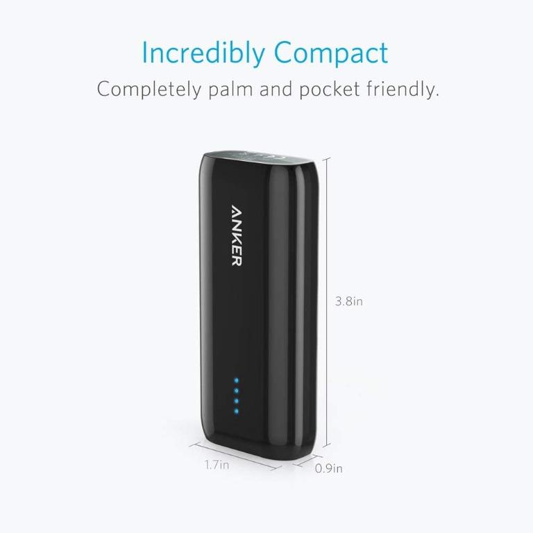 El Anker Power Bank Astro E1 5200mah Ultra Compact Portable Charger External Battery Power Bank With Poweriq Tm Technology For Iphone Ipad Samsung Nexus Htc And More Black Electronics Others On Carousell