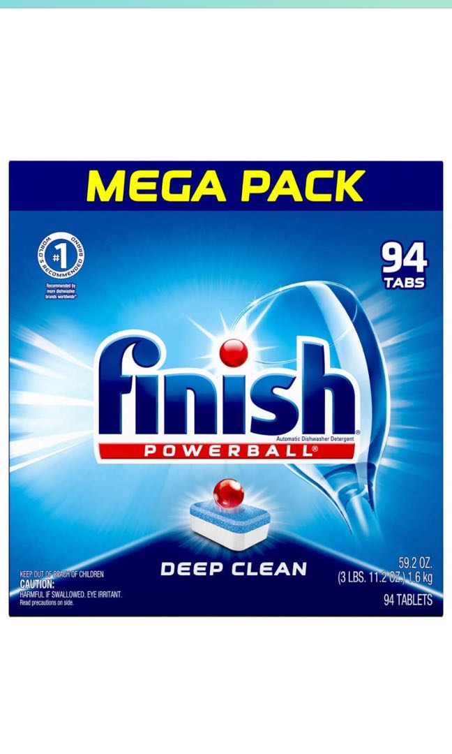 Free Shipping Finish 94ct Dishwasher Detergent Powerball Dishwashing Tablet Home Appliances Cleaning Laundry On Carousell