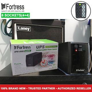 Fortress UPS - 800i 650va 8 Sockets UPS (Uninterruptible Power Supply) with Built-in AVR and Surge Protection 390watts
