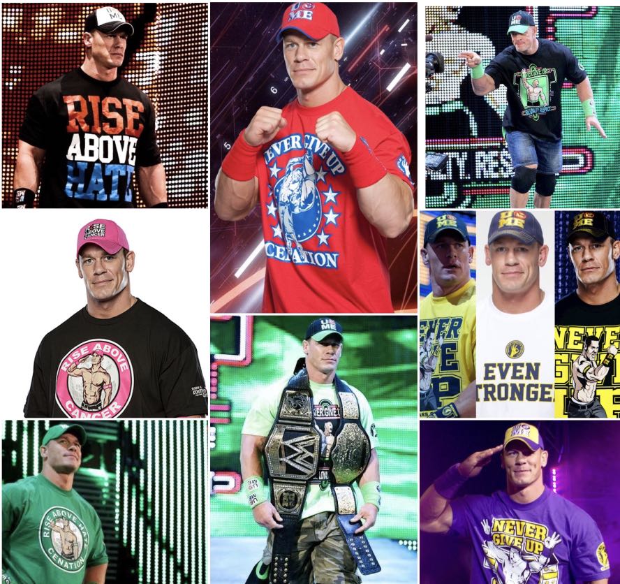 Full WWE John Cena 10 years collection!, Sports Equipment, Bicycles &  Parts, Parts & Accessories on Carousell