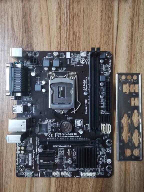 Gigabyte Ga H81m Ds2 Motherboard Mainboard Backplate Electronics Computer Parts Accessories On Carousell
