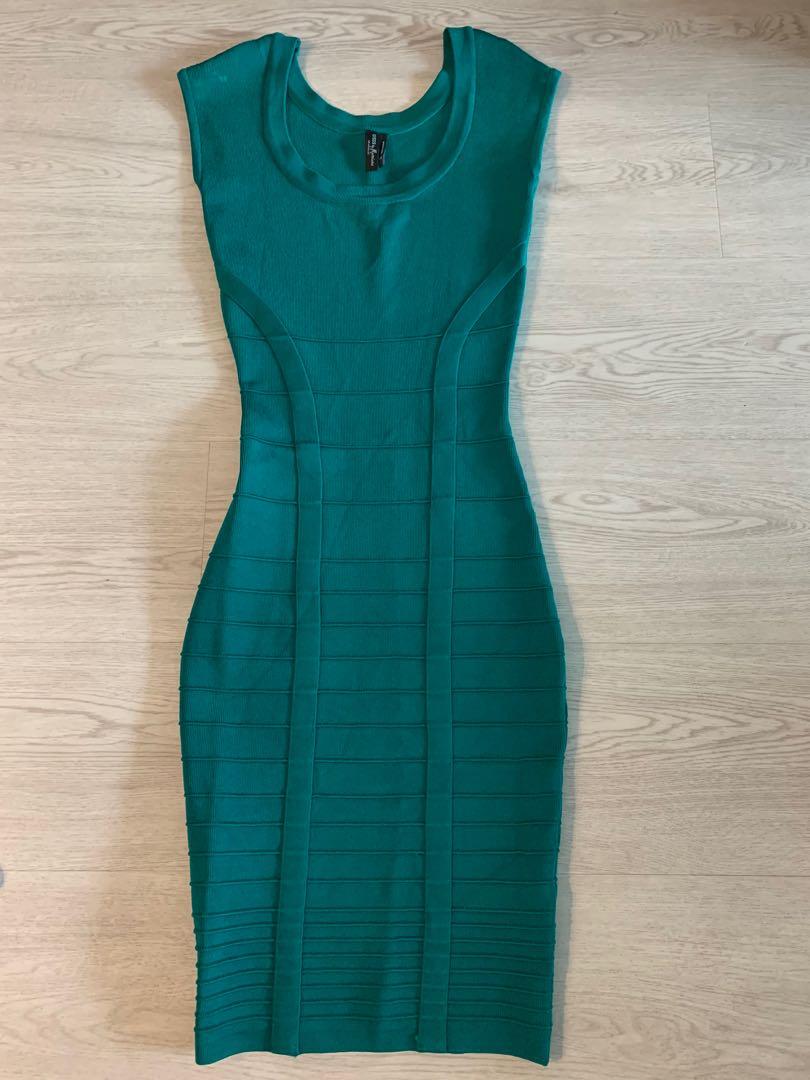 green guess dress