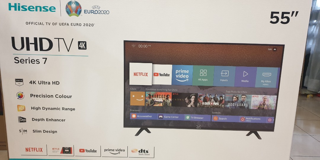 Hisense 55 Smart Uhd 4k Led Tv Netflix New Warranty Electronics Tvs Entertainment Systems On Carousell