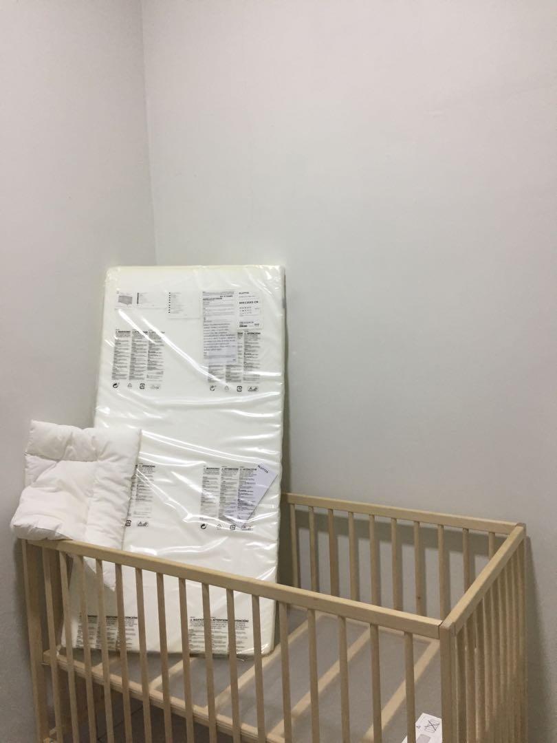 IKEA BABY COT AND MATTRESS, Babies & Kids, Baby Nursery & Kids