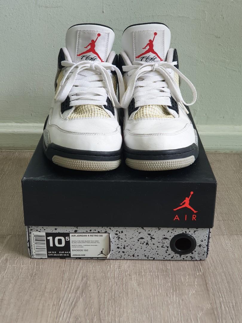 air jordan 4 white cement og