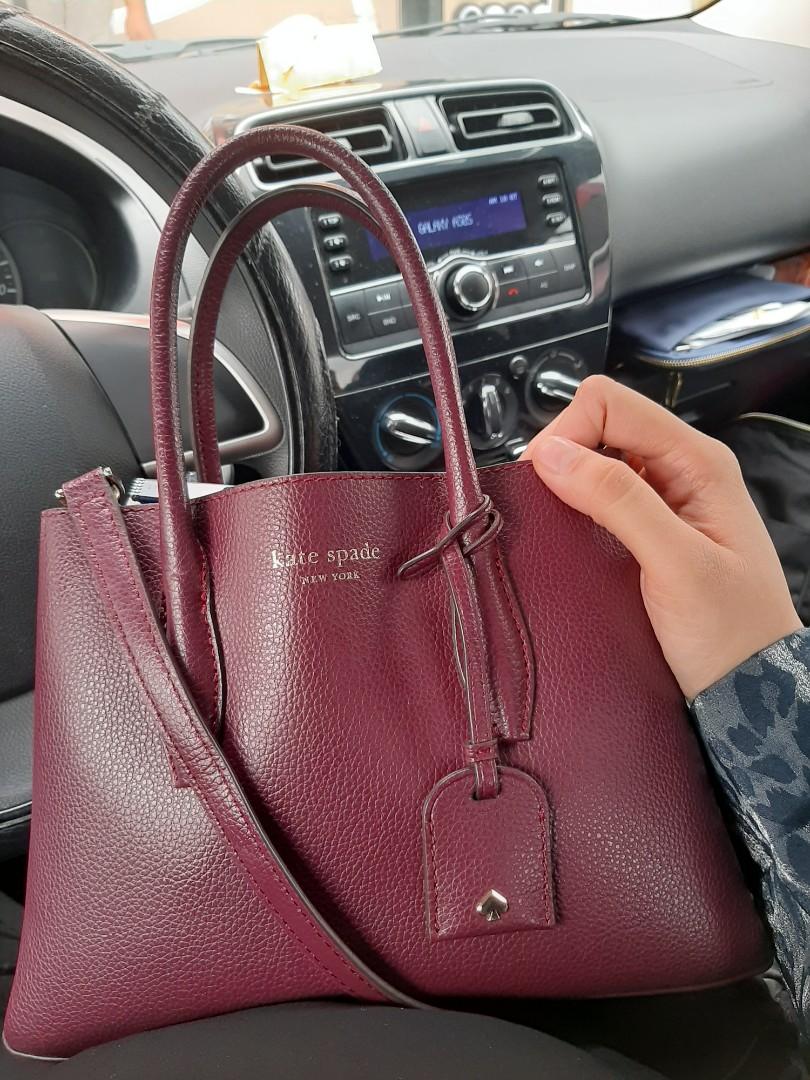 Kate spade deep plum bag best sale