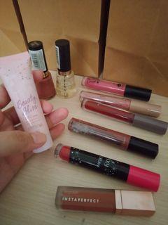 Lipcream lipstik kutek bb cream semua di foto
