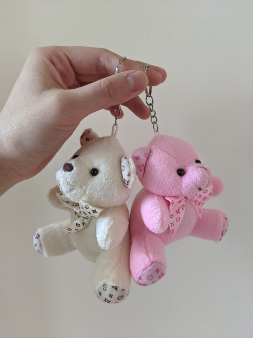 LV inspired teddy bear keychains Women s Fashion Accessories on Carousell
