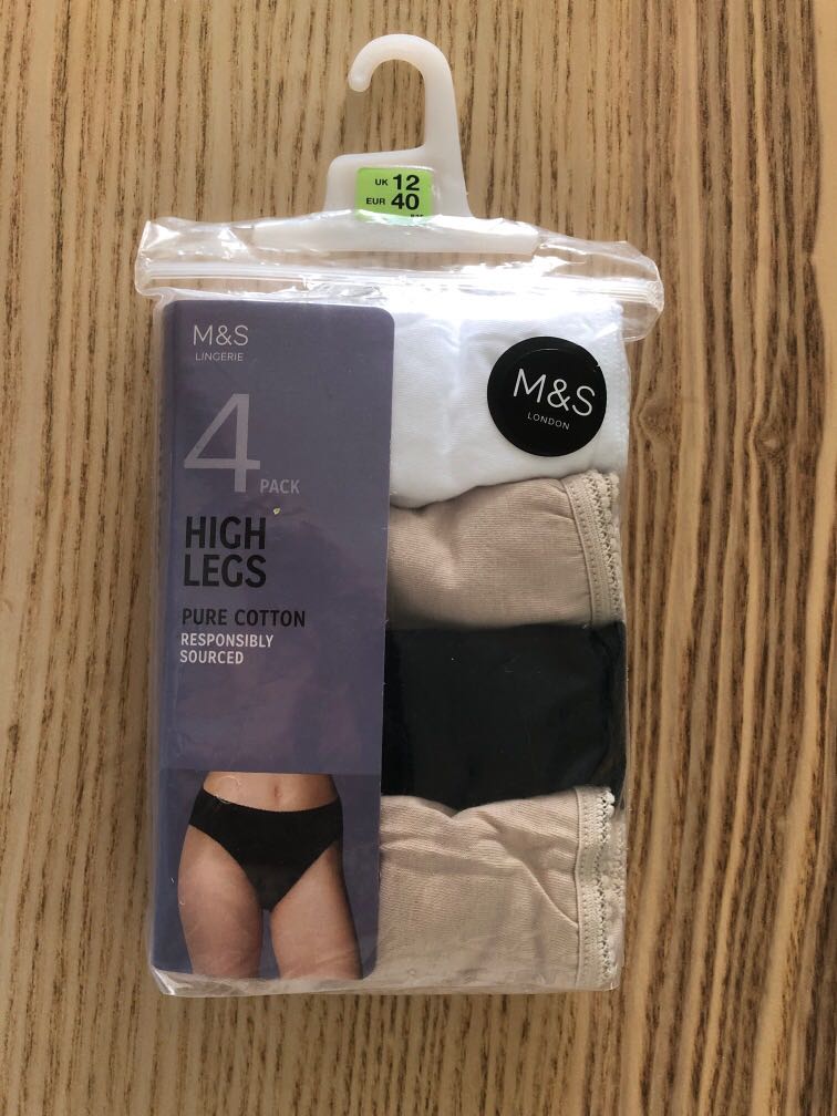 Mark & Spencer Underwear High Legs Pure Cotton, Women's Fashion