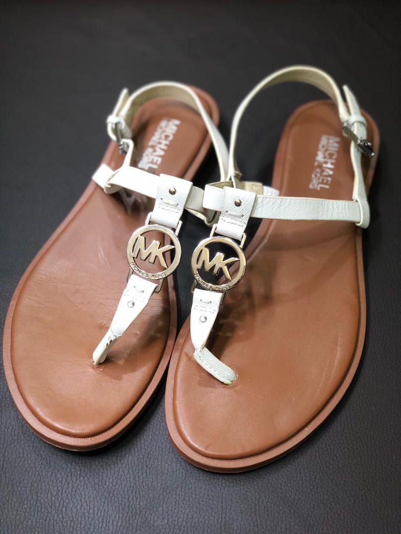 brown mk sandals