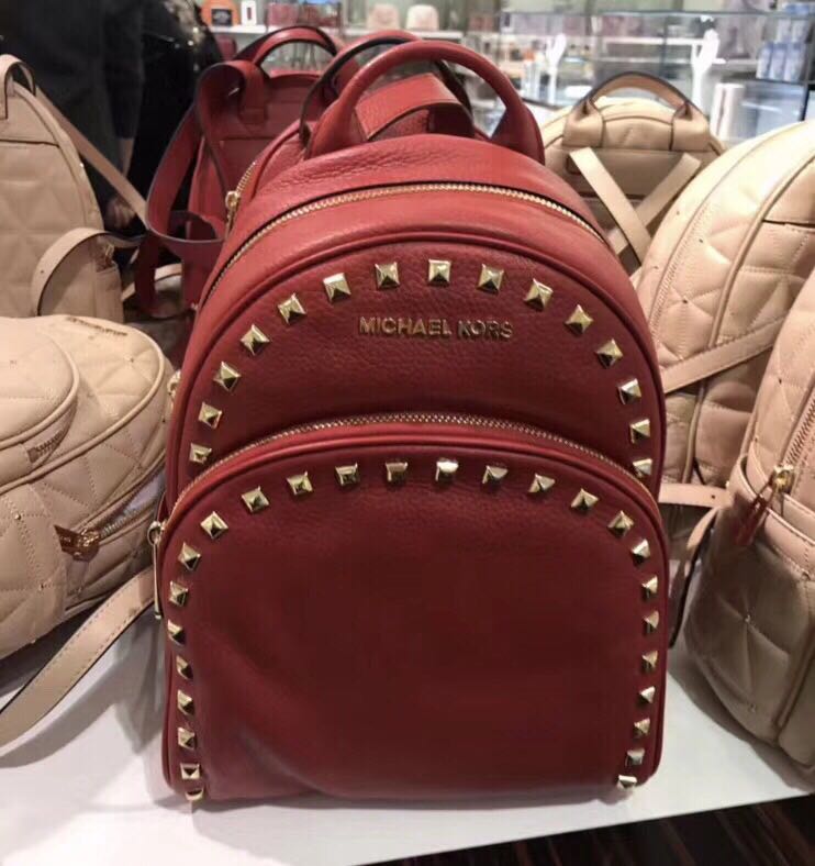 michael kors red backpack