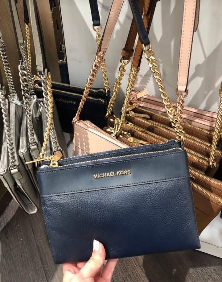 Mk double 2025 zip crossbody bag