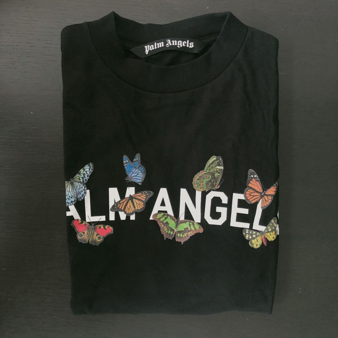 palm angels butterfly college tee
