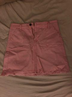 Pink skirt jeans stretchy