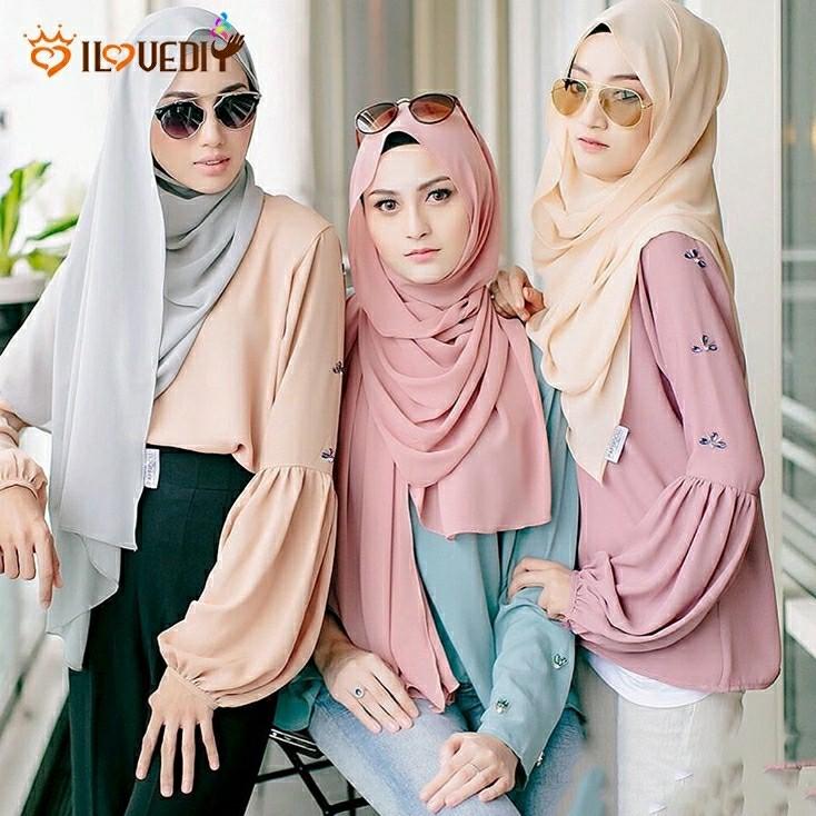 PLAIN BUBBLE CHIFFON SHAWL Women s Fashion Muslimah Fashion