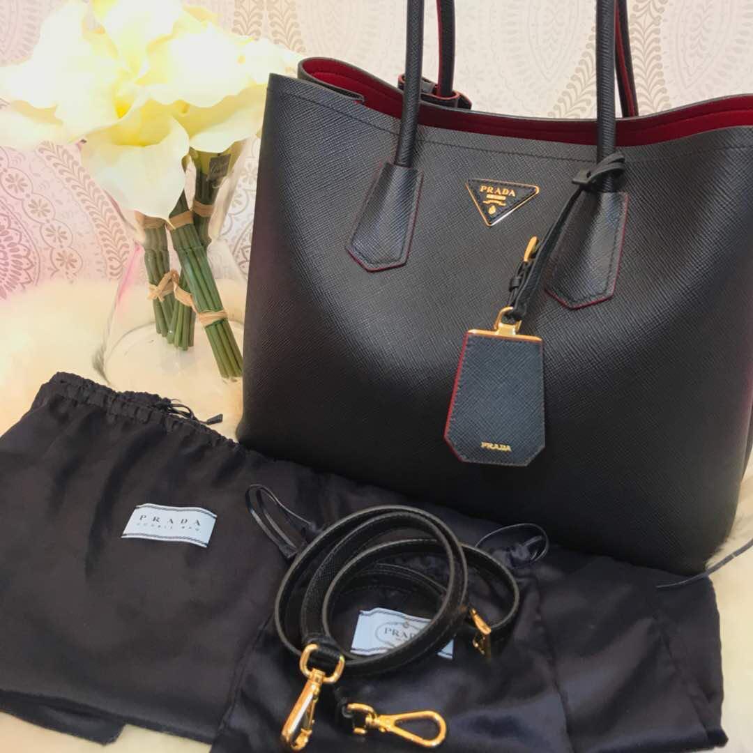 PRADA Double Bag Large Authentic, Luxury, Bags & Wallets on Carousell