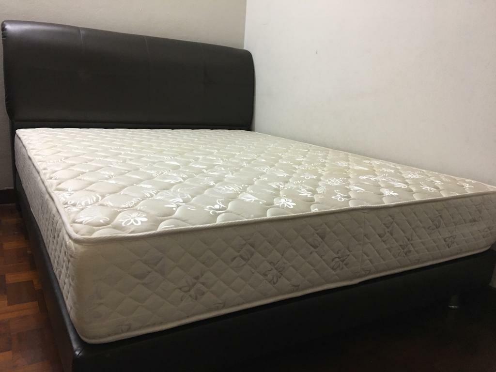King Koil Queen Size Bed Frame Pocketed Spring Mattress Furniture Beds Mattresses On Carousell