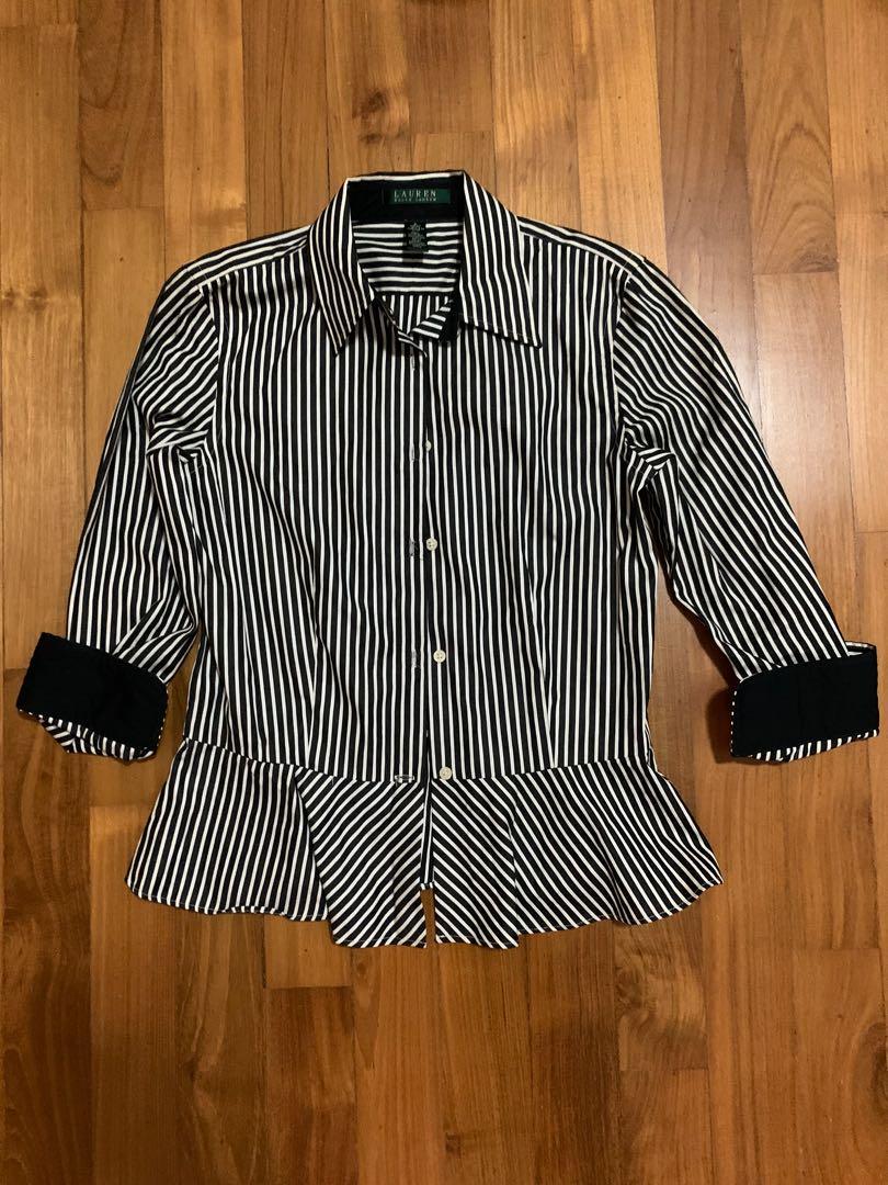 striped peplum blouse