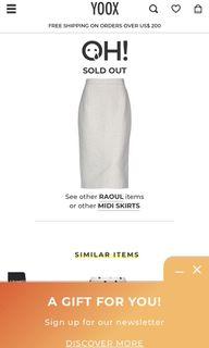 Raoul Midi Pencil Skirt. White Size EU40 fits AU 8-12