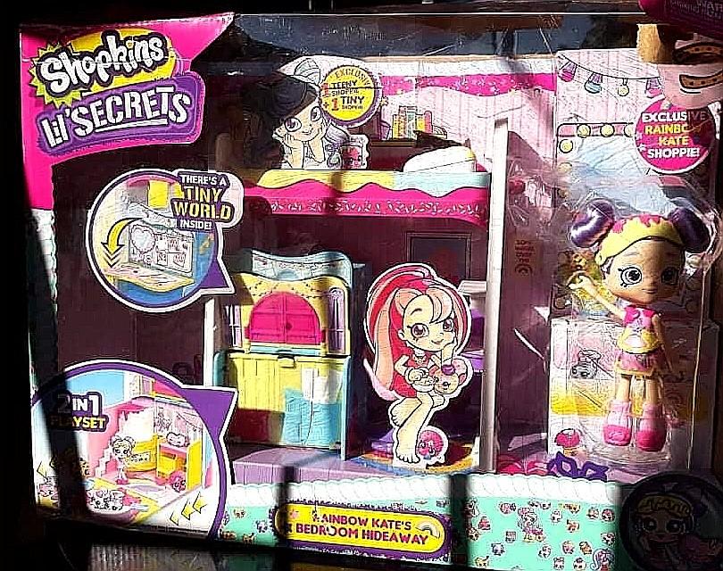 Shopkins lil secrets rainbow store kate's bedroom hideaway