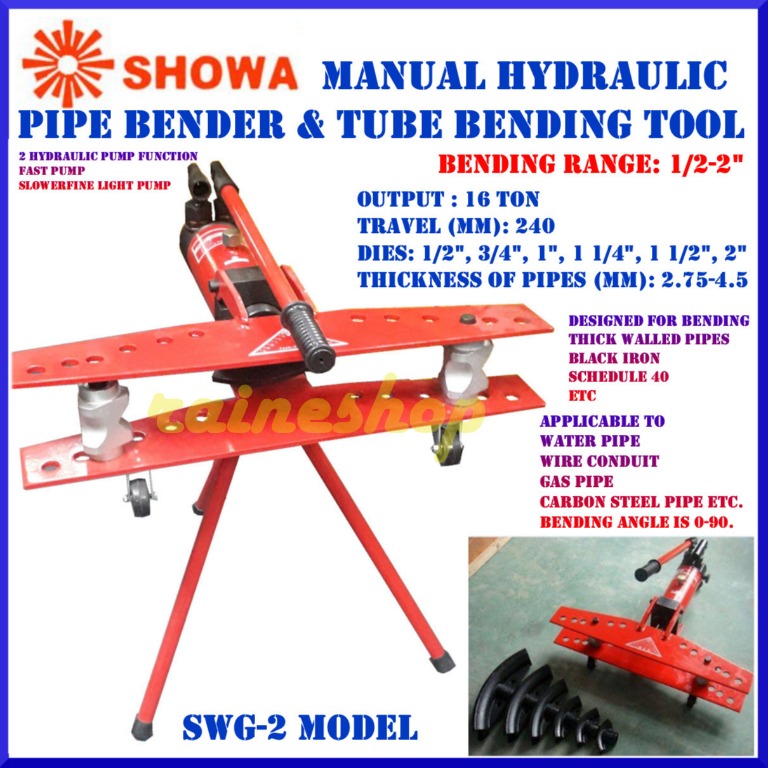 Showa Hydraulic Pipe Bender Tube Bender Manual Bending Tool on Carousell