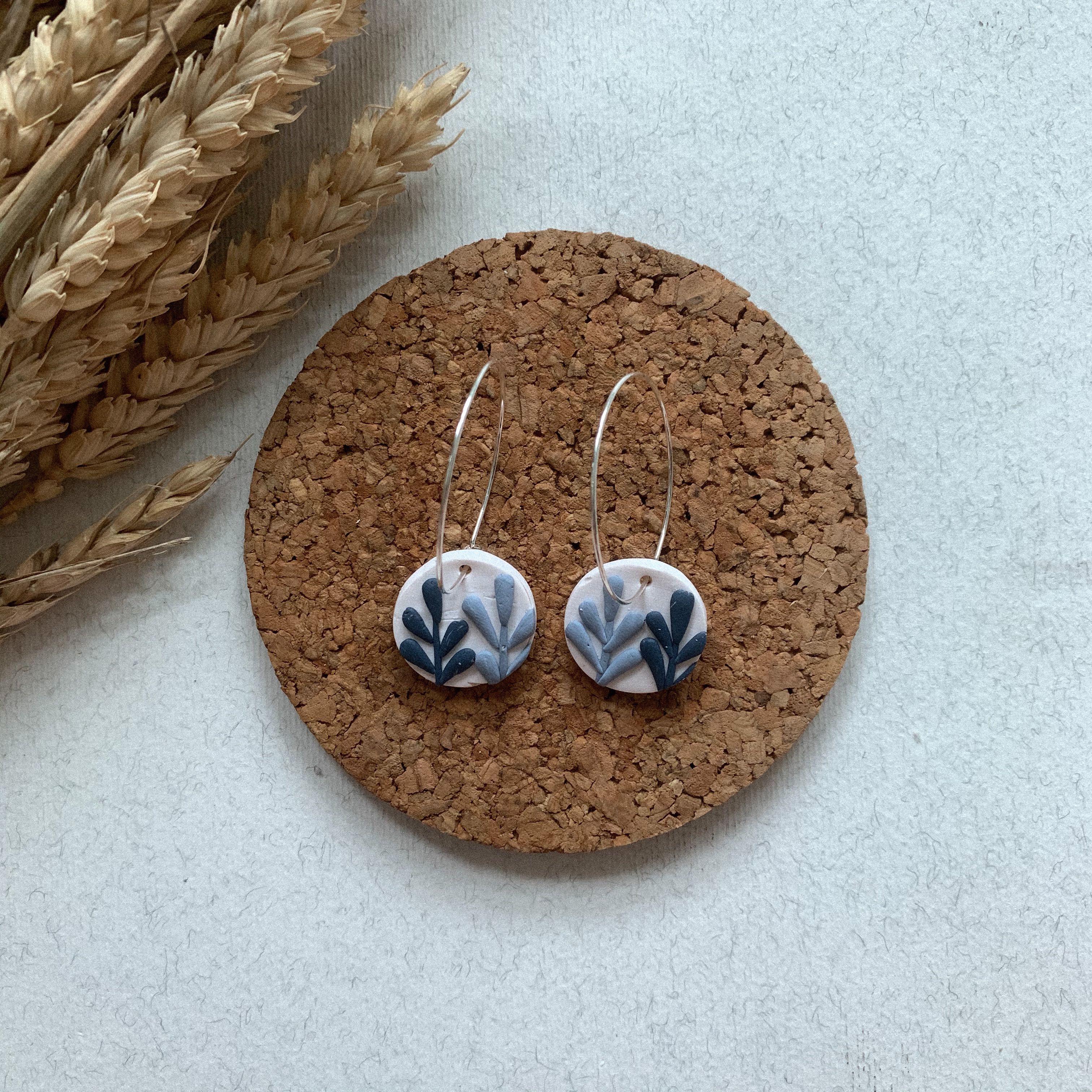 Clay outlet hoop earrings