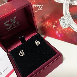 SK Jewellery 10K White Gold Earring
