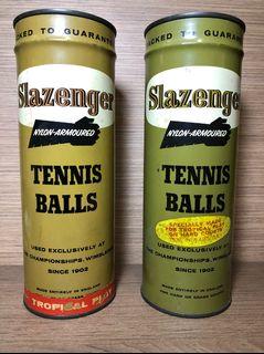 Slazenger Tennis Balls Vintage Sealed Cans 1950