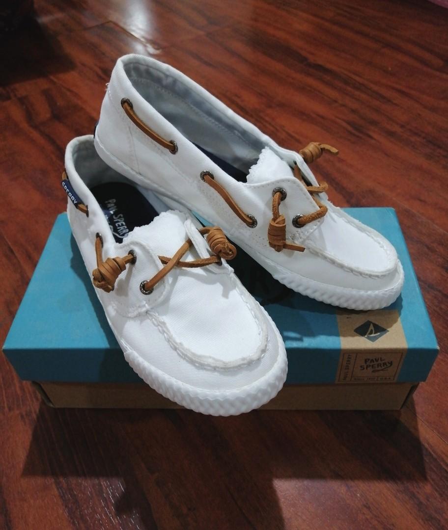 Sperry Sayel Away Washed White Women s Fashion Footwear