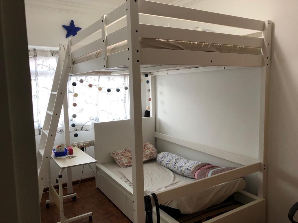 Ikea Stora Loft Bed Frame With Malfors Firm Mattress Furniture Beds Mattresses On Carousell