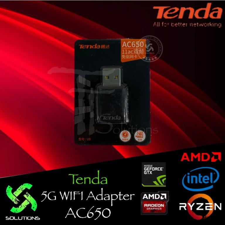 Tenda U9 Ac650 Dual Band 5ghz Usb Wifi Adapter For Pc Desktop Laptop Mini Size Plug Play Electronics Computers Others On Carousell