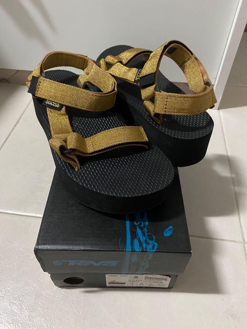 Teva Gold Strap Flatform