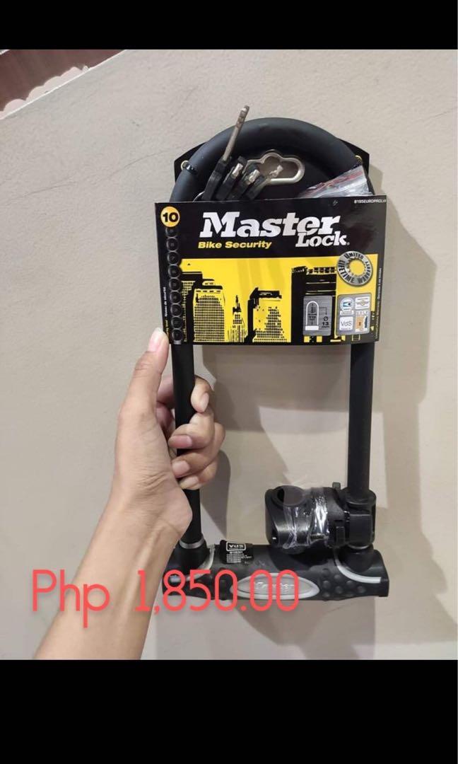 U-lock for bikes (Category: Bicycles) located in Manila. Submitted by debeelin (Listing ID 1015570056, Image 1). Description: Masterlock for motorbikes.