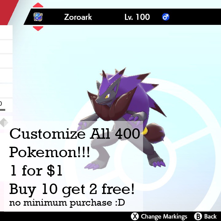 Ultra Square Shiny Perfect Iv Battle Ready Zoroark Pokemon Sword And Shield Nintendo Switch Toys Games Video Gaming In Game Products On Carousell