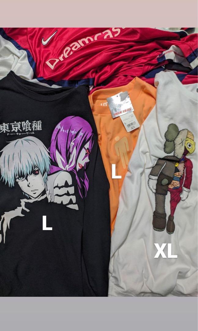 Uniqlo Billie Kaws Tokyo Ghoul Men S Fashion Clothes Tops On Carousell