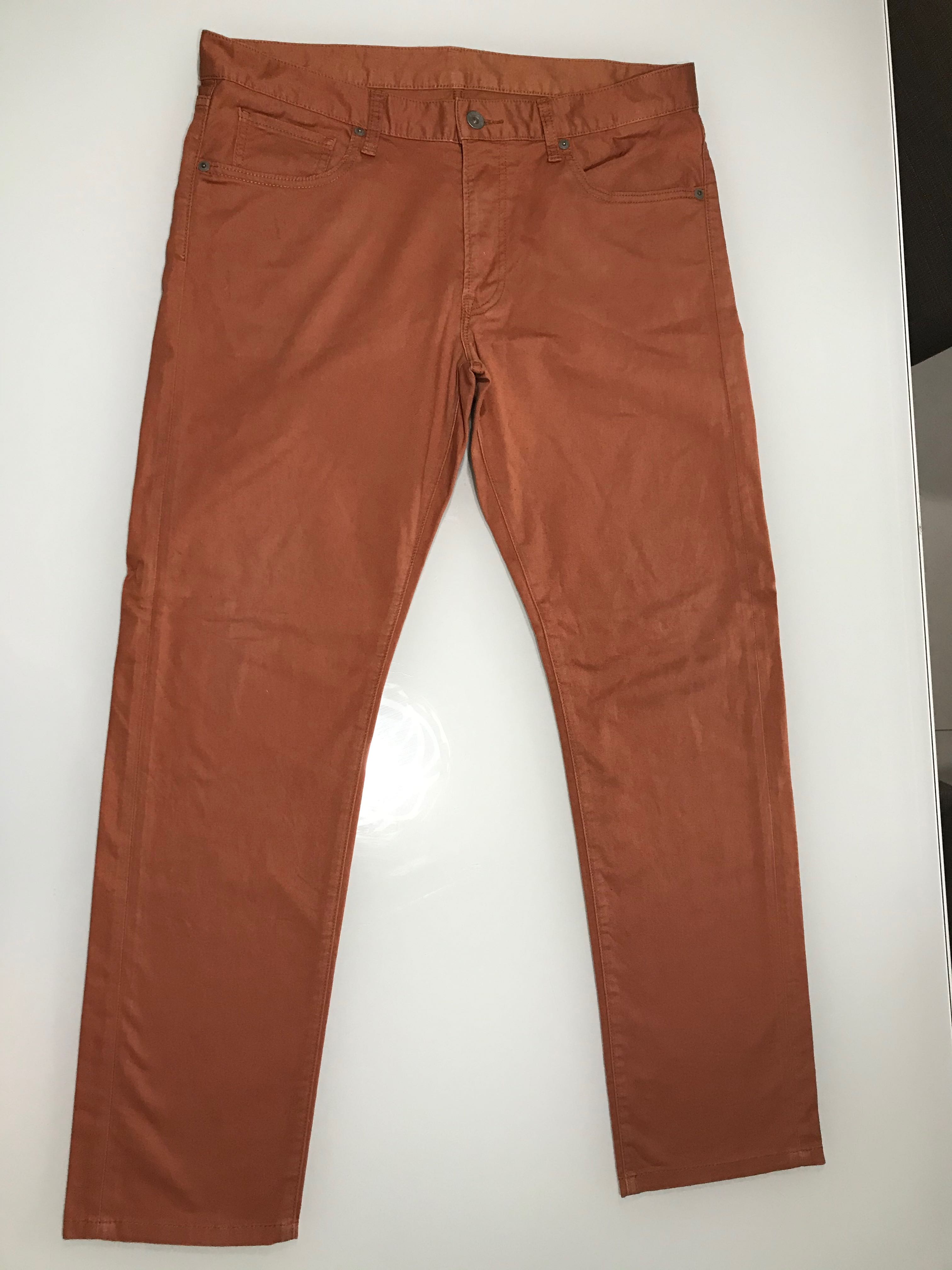 mens orange khaki pants