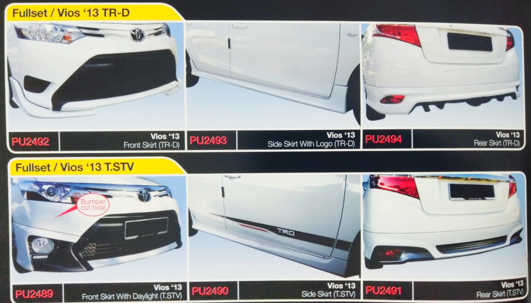 Skirting vios sales body kit
