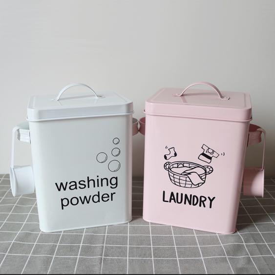 Washing Powder Container / Laundry Container, Furniture & Home Living