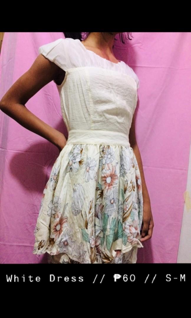 womens white floral dress