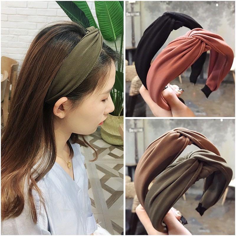 New Women Headband Twist Hairband Bow Knot Cross Cloth Headwrap Hair Band Hoop