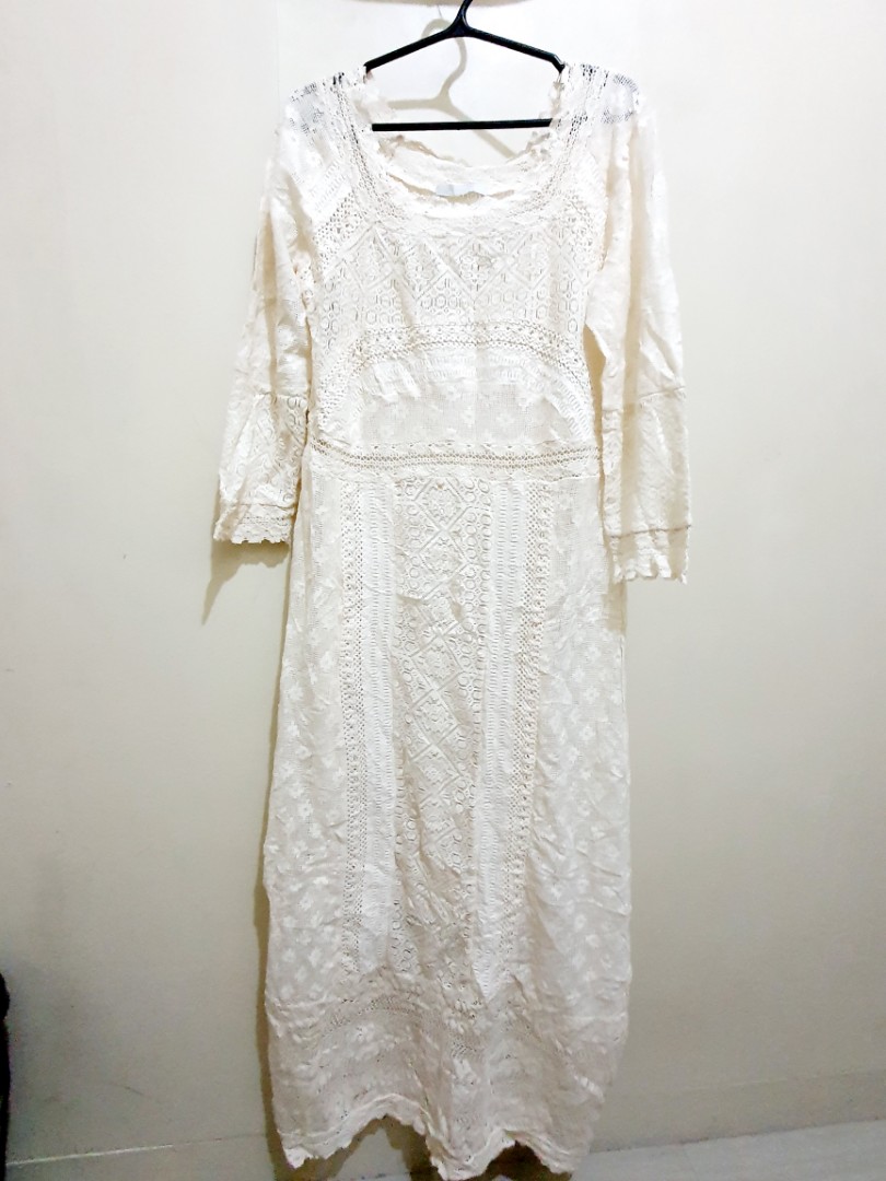 zara maxi dress white