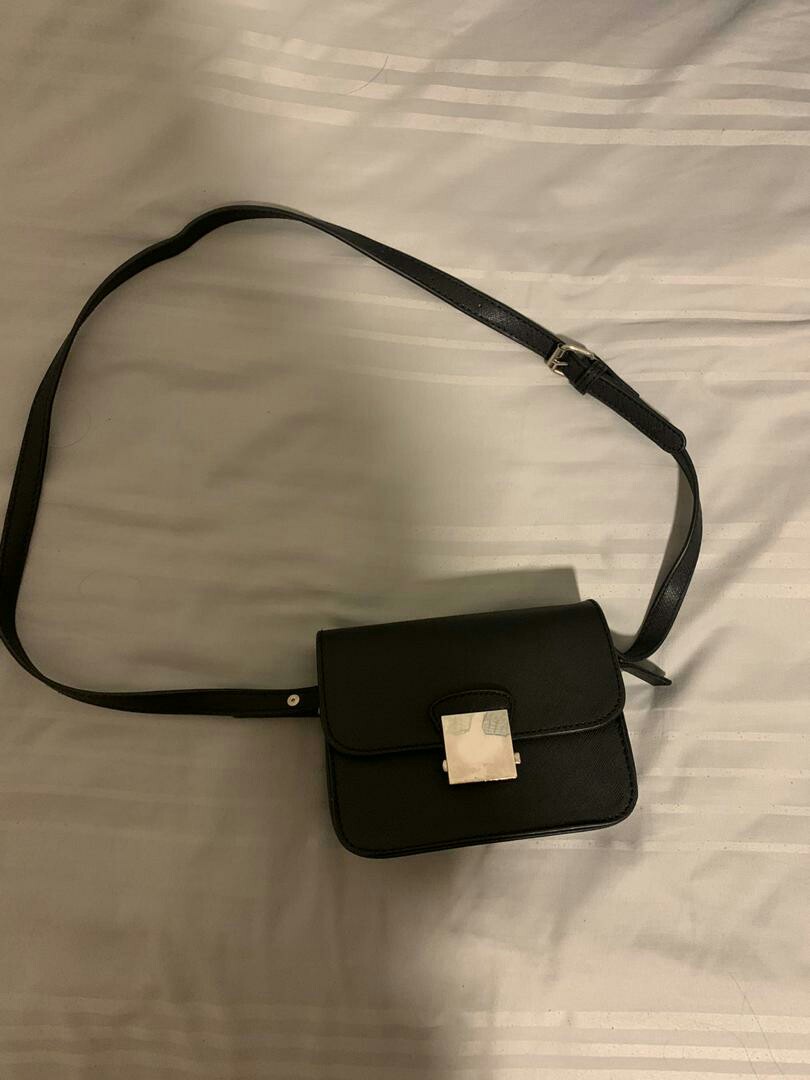 ZARA Sling bag with gold buckle, Women's Fashion, Bags & Wallets, Cross